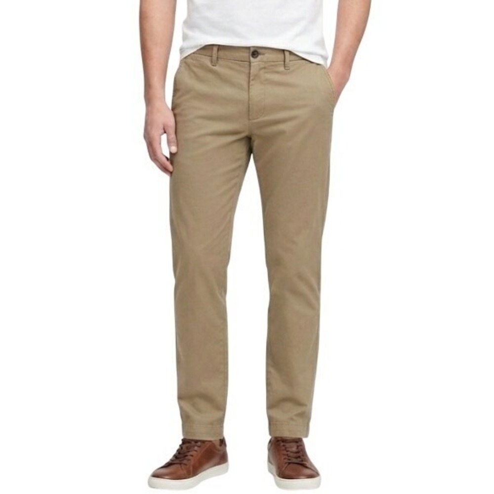 Banana Republic Mason Chino Mens Size 35x32 Acorn Athletic Tapered Stretch Pants